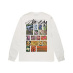 FLOWER GRID PIGMENT DYED LS TEE WHITE
