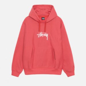 STOCK LOGO APPLIQUE RED HOODIE