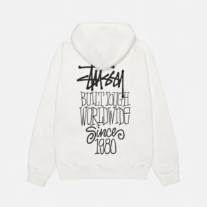 BUILT TOUGH HOODIE PIGMENT DYED WHITE