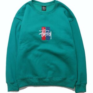 Stussy 2 Bar Stock Embroidered Crew Sweat