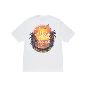 T shirt Stussy Sunset Blanc